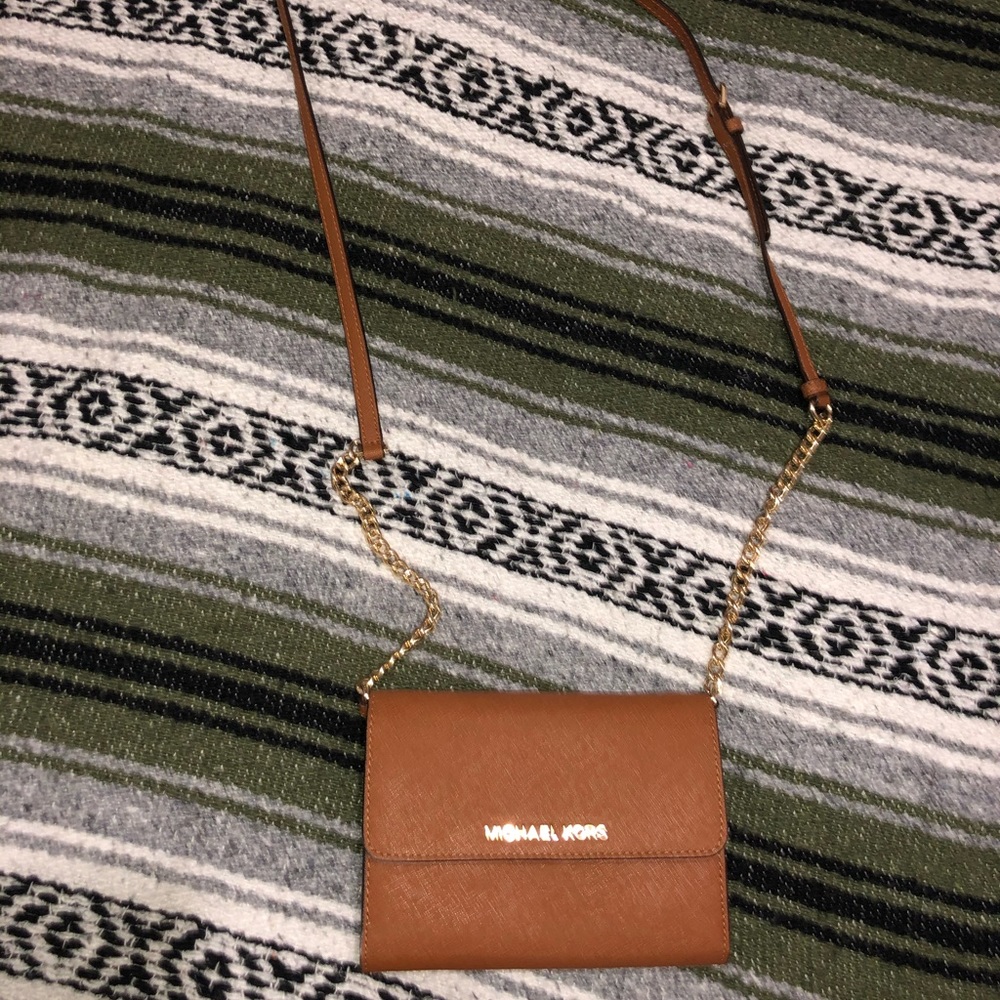 Michael Kors leather purse with removable strap
